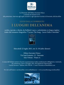 LAPILLI Invito Film Hilton Palace