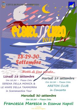 LAPILLI Manifesto Pianissimo 2015 Piano di Sorrento