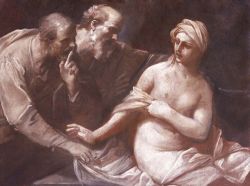 LAPILLI Guido Reni Susanna e i vecchioni 1630 circa olio su tela cm 104x140 Collezione privata bassa