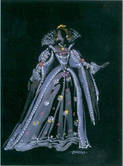 Umberto Zimelli Studio per costume di scena fine anni Trenta pastelli Musei civici di Monza 250