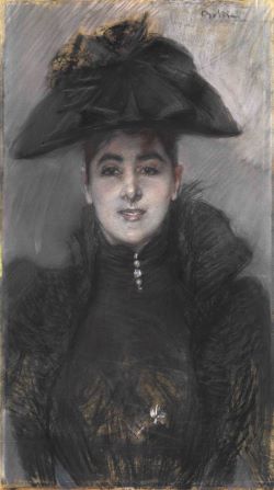 Boldini ritratto di dama in nero 250