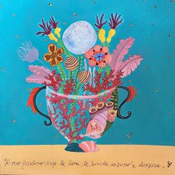 Antonella Casazza Il mio giardino 01 Acrilico su tela 40x40 cm 250