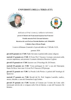 Programma Univeristà della terza Età gennaio 2026 250